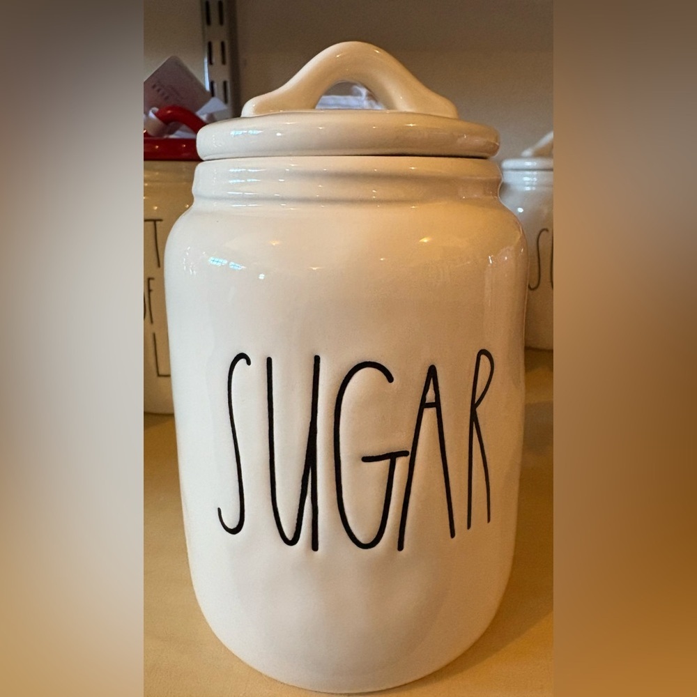 White Ceramic Sugar Canister